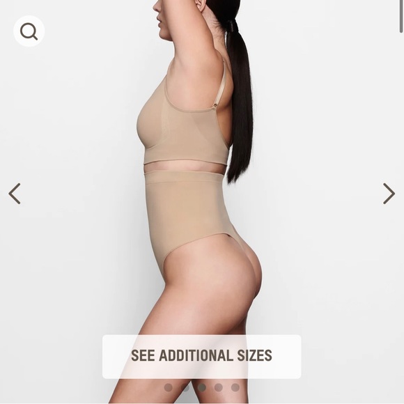 SKIMS Seamless Sculpt Core Control Thong in Clay - Picture 3 of 3